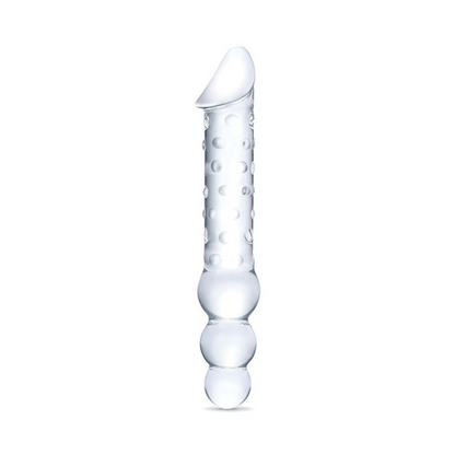 12" Double Ended Glass Dildo w/ Beads